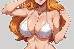 charset=Unicode score_9, score_8_up, score_7_up, score_6_up, score_5_up, score_4_up, BREAK
matsumoto_rangiku, bikini, wide hips, thick, big breasts, sexy, mole under mouth, BREAK
anime style, source anime, (outline:0.8)

Negative prompt: score_4,score_5,score_3,score_2,score_1, signature, hands, (3d, realistic:1.1), frame, greyscale, clothes
Steps: 30, Sampler: DPM++ 3M SDE Exponential, CFG scale: 6, Seed: 339776320, Size: 1024x1024, Model: autismmixConfetti, Denoising strength: 0.6, Clip skip: 2, Soft inpainting enabled: True, Soft inpainting schedule bias: 1, Soft inpainting preservation strength: 0.5, Soft inpainting transition contrast boost: 4, Soft inpainting mask influence: 0, Soft inpainting difference threshold: 0.5, Soft inpainting difference contrast: 2, Mask blur: 4, Inpaint area: Only masked, Masked area padding: 32, Lora hashes: "MatsumotoRangiku: 9c822c62f7d8", Version: f0.0.17v1.8.0rc-1.7.0