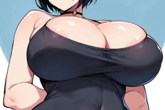 charset=Unicode score_9, score_8_up, score_7_up, score_6_up, score_5_up, score_4_up, BREAK
huge breasts, looking to the side, short hair, cute, waifu, milf, mature, (goth, black hair:1.3), from below BREAK
anime style, source anime, (outline:0.8)
Negative prompt: score_4,score_5,score_3,score_2,score_1, signature, hands, (3d, realistic:1.1), frame, greyscale, clothes, belt, piercing, (ear piercing:1.2),
Steps: 30, Sampler: DPM++ 3M SDE Exponential, CFG scale: 6, Seed: 1061277010, Size: 1536x2048, Model: autismmixConfetti, Denoising strength: 0.6, Clip skip: 2, Version: f0.0.17v1.8.0rc-1.7.0