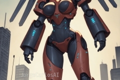 charset=Unicode score_9, score_8_up, score_7_up, score_6_up, score_5_up, score_4_up, BREAK
robot, (valkyrie, nordic:1.1), mechanical, giant, city, glowing, breasts, wires, wide hips, BREAK
anime style, source anime, (outline:0.7) BREAK

Negative prompt: signature, hands, frame, greyscale, (human, skin:1.5), (furry, animal:1.8)
Steps: 30, Sampler: DPM++ 3M SDE Exponential, CFG scale: 6, Seed: 1003885938, Size: 2400x3216, Model: autismmixConfetti, Denoising strength: 0.45, Clip skip: 2, Lora hashes: "StS_detail_slider_v1: 47191afa0bda", Version: f0.0.17v1.8.0rc-1.7.0