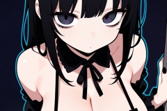 Different style test, goth girl