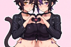 Twin cat girl sisters (Bottomless)