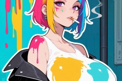 Messy hair coloring